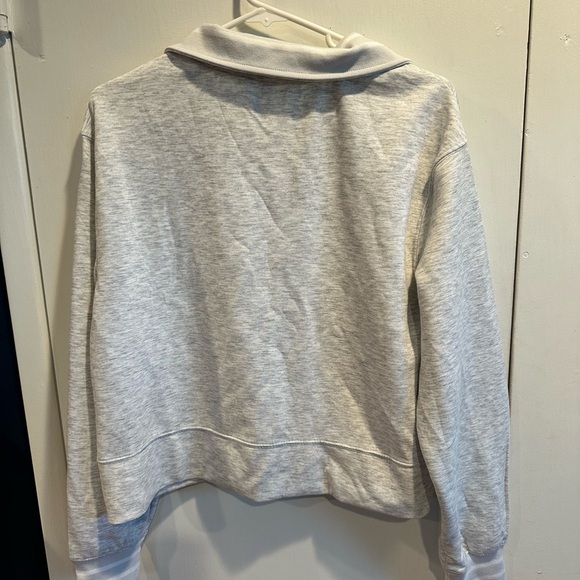 Yogalicious Light Gray Quarter-Zip Sweatshirt - Picture 4 of 4